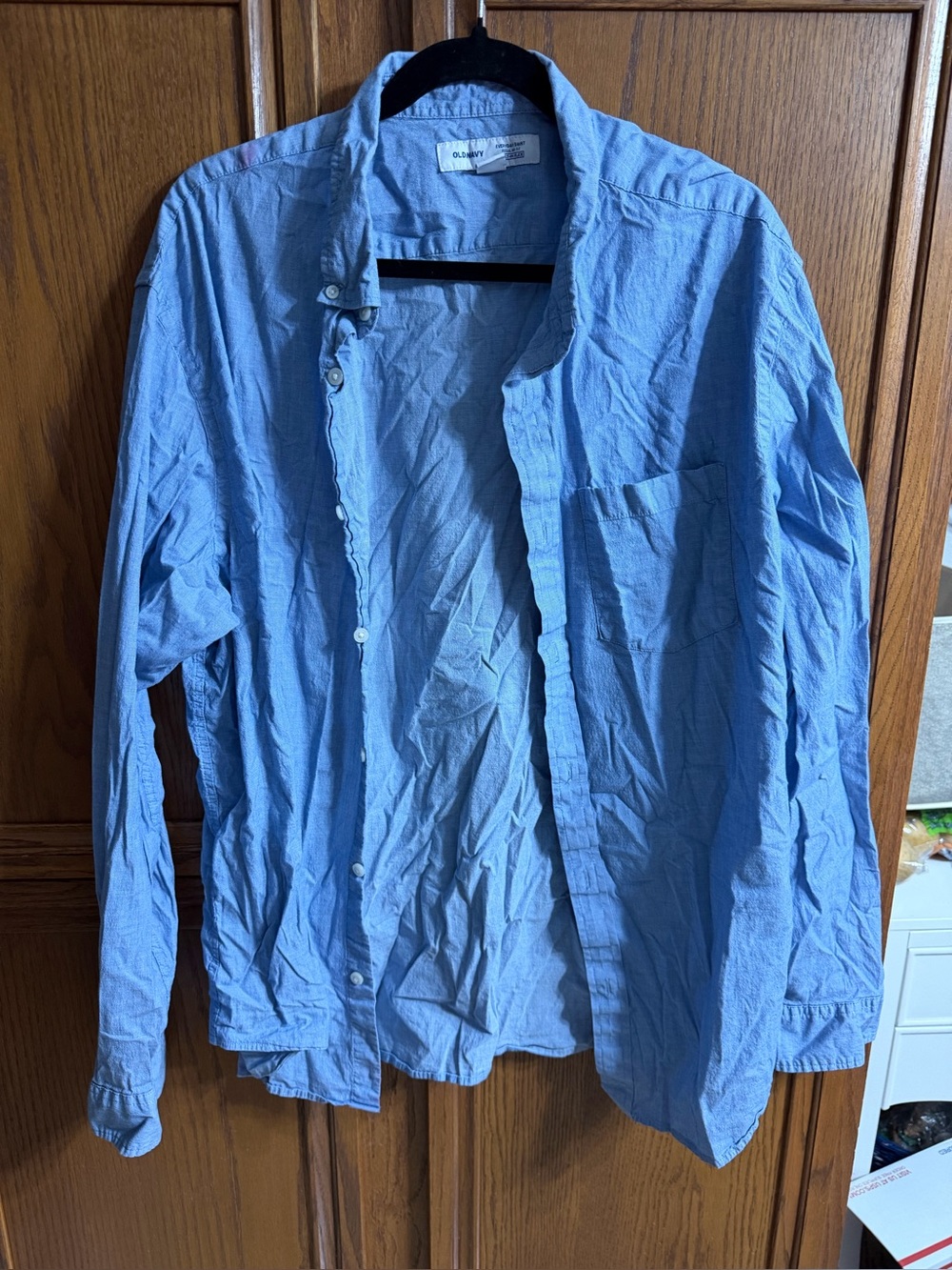 2xl button down by old navy in blue